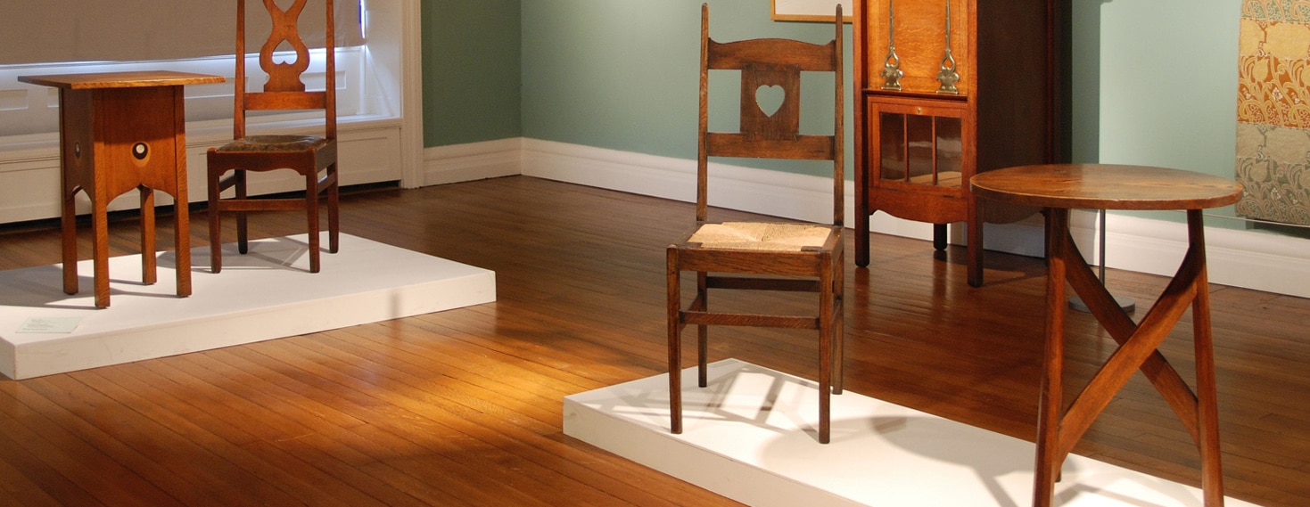 an installation by Paul Reeves London showcasing antique tables and chairs